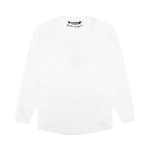 Лонгслив Palm Angels Double Logo Over Long-Sleeve Tee 'White/Fuchsia', белый