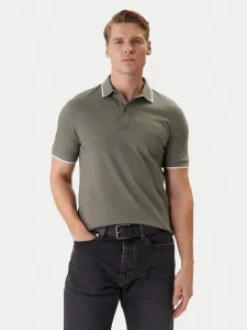 Футболка Boss Slim-Fit In Stretch-Cotton Pique, темно-серый