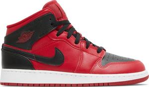 Кроссовки Air Jordan 1 Mid GS Reverse Bred, красный
