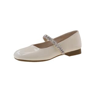 Туфли Мэри Джейн на толстом каблуке 2 см женские SUPEREDGE, Beige