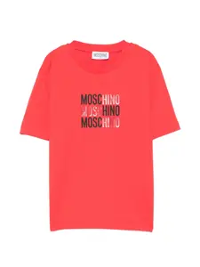 Футболка с логотипом Moschino Kids, красный