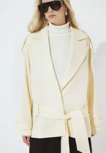 Мягкий тренч средней длины с поясом Na-Kd, Light Beige