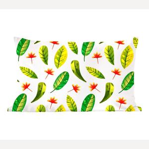 MuchoWow Декоративная подушка Диванная подушка Декоративная подушка для гостиной 60 x 40 см Листья джунглей Красные чехлы для подушек Декоративные чехлы для подушек Декоративные чехлы для подушек