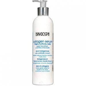 Антицеллюлитная жиросжигающая коллагеновая сыворотка для бедер, ягодиц и живота 280 г, Bingospa
