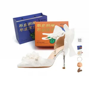 WOXXXN Туфли на тонком каблуке, женские, белые