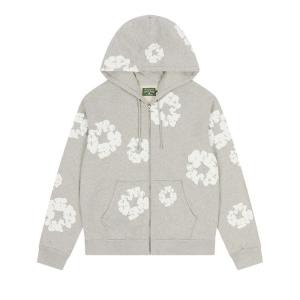 Худи Denim Tears Cotton Wreath Zip Hoodie, Grey