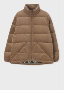 Пуховая куртка из вельвета с узким низом