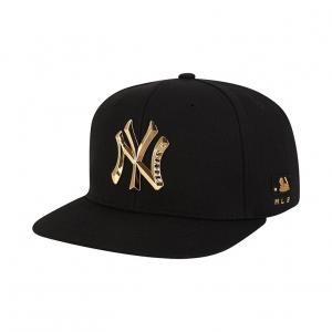 MLB Акриловая бейсболка унисекс черная с золотым логотипом, Black