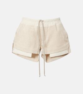 Бермуды из хлопка и льна Fog Rick Owens, Natural