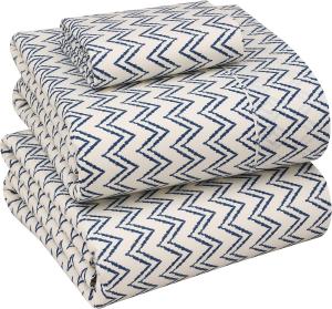 Комплект постельного белья Ruvanti, 3 предмета, 168х244/100х191/51х76 см, молочный/шеврон