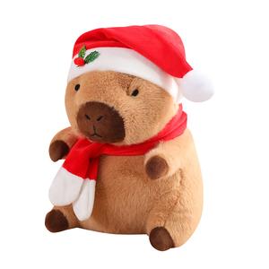 Рождественская капибара Плюшевая кукла Высота 20cm/30cm/40cm Bitter purchase