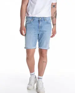 Бермуды мужские ковбойские с карманами Replay, светло-голубой