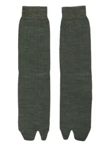 Носки в рубчик Maison Margiela, зеленый