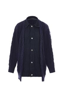 Вязаный кардиган SANIKA Knit Cardigan, морской синий