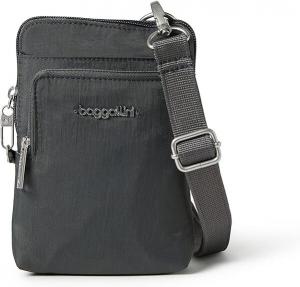 Сумка кросс-боди Baggallini Securtex® Anti-theft Activity, темно-серый