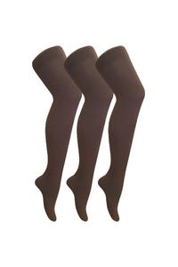 3 пары цветных непрозрачных однотонных колготок плотностью 80 ден Sock Snob, коричневый
