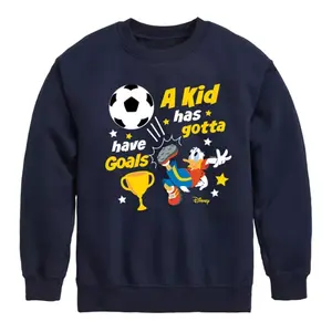 Микки Маус и друзья Даффи Дак мальчики 8-20 лет "Достигай целей" флисовая толстовка Disney, синий