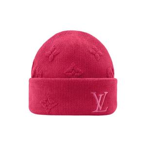 Хлопковые шапки Cotton Beanies мужские розовые LOUIS VUITTON, розовый