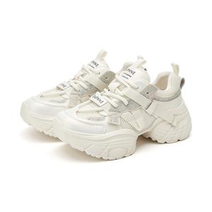 DAPHNE Серебряные женские кроссовки Low top Chunky, цвет Silver