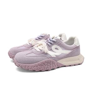 FOXER Женские дышащие устойчивые к истиранию низкие повседневные туфли пурпурные (сетчатые), цвет Purple (Mesh)