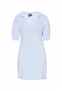 DreiMaster Vintage Вязаное платье в светло-голубом цвете