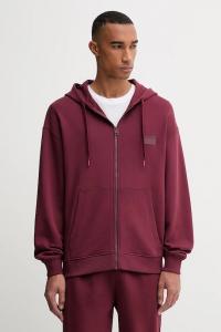 Хлопковая толстовка Hugo, бордовый