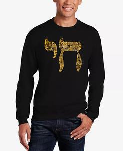 Chai - Мужская толстовка с круглым вырезом Word Art LA Pop Art, черный