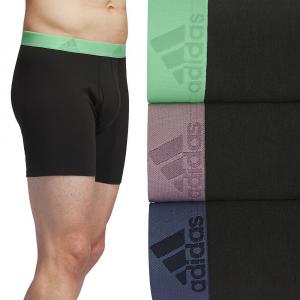 Мужские боксеры-боксеры из хлопка adidas (3 шт.) Adidas, цвет Black Semi Green Fig