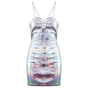 Женское платье металлик Armani Exchange, серебряный