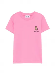 Футболка с логотипом Moschino Kids, розовый