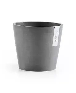 Современное круглое кашпо для растений в помещении и на улице в Амстердаме, 4 дюйма Ecopots, grey