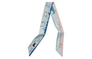 Шёлковый платок HERMES Women's Sky Blue