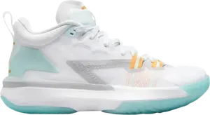 Кроссовки Jordan Zion 1 GS White Dynamic Turquoise, белый