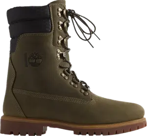 Ботинки мужские Timberland зимние высокие, зеленый