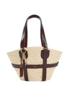 Большая сумка на плечо Kerala 25 с декоративным шармом Chloé, бежевый