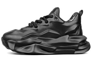 Массивные кроссовки унисекс низкие черно-белые LOHAN·SIR, однотонные белые