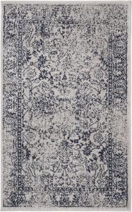 Ковер SAFAVIEH, 77 x 122 см, Adirondack Collection, Grey & Navy, Oriental Distressed, не линяет, прост в уходе, идеален для помещений с высокой проходимостью: прихожая, гостиная, спальня (ADR109P)
