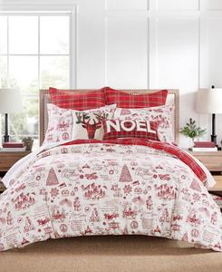 Комплект постельного белья Home Yuletide, двусторонний, 3 предмета, размер King Levtex, Red