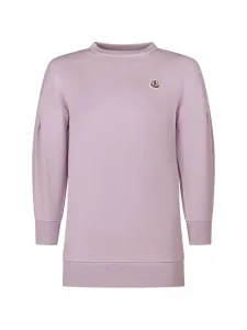 Хлопковое платье-свитшот Moncler Enfant, фиолетовый