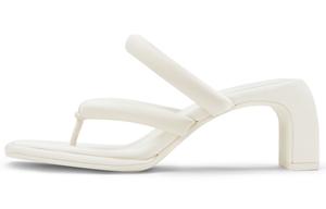 Слипоны Small Ck Slide 7,2 см женские мелово-белые/черные с текстурой черной текстуры CHARLES&KEITH