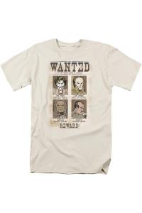 Футболка с коротким рукавом для взрослых с постером DC Comics Wanted Gildan, кремовый