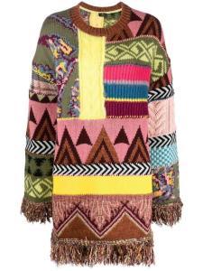 ETRO платье с бахромой, зеленый