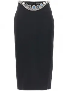 Юбка-карандаш со стразами David Koma, черный