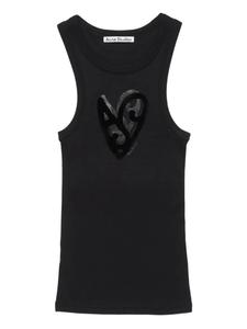 Майка без рукавов с сердечками Acne Studios, черный