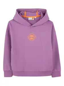 Толстовка с капюшоном и логотипом Timberland Kids, фиолетовый
