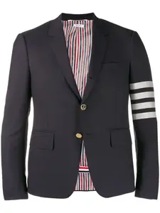 Thom Browne блейзер с полосками 4-Bar, синий