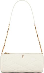 Сумка Saint Laurent Sade Tube Bag Crema Soft, кремовый