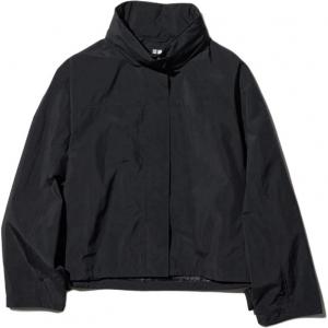 Ветровка женская Uniqlo воротник-стойка, 09 черный