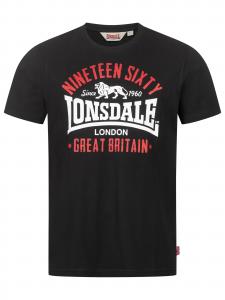 LONSDALE Футболка 'Kilchoan' в черном цвете