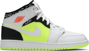 Кроссовки Air Jordan 1 Mid GS Notebook, белый